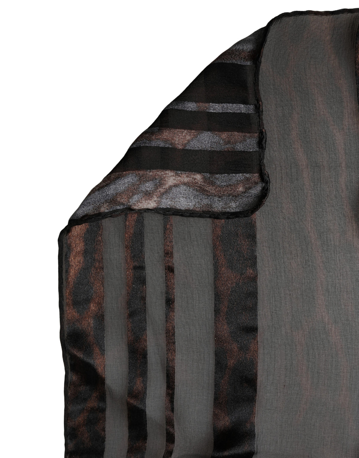 Dolce & Gabbana Black Striped Silk Stole