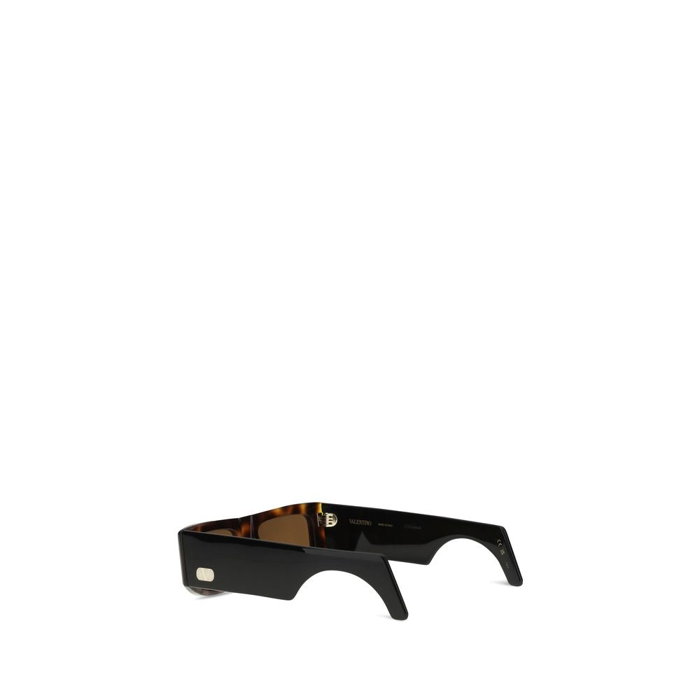 Valentino Garavani Brown Acetate Shield Sunglasses