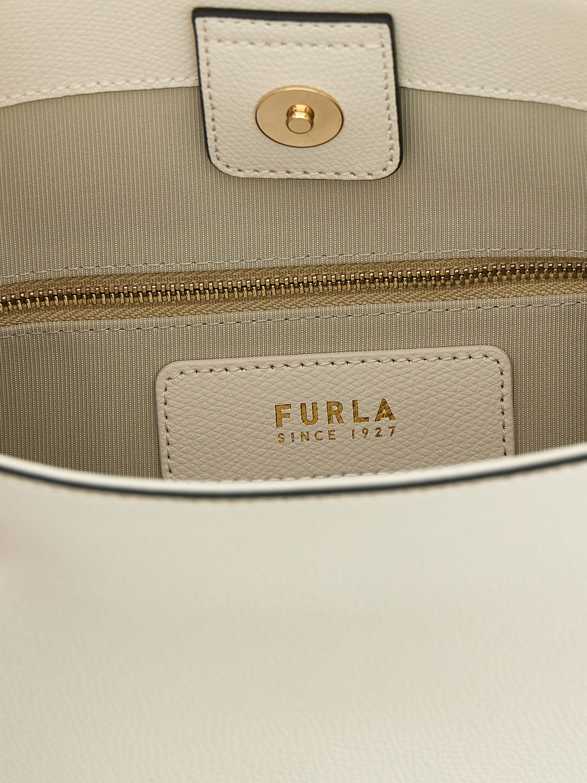 Furla White Calfskin Shoulder Bag