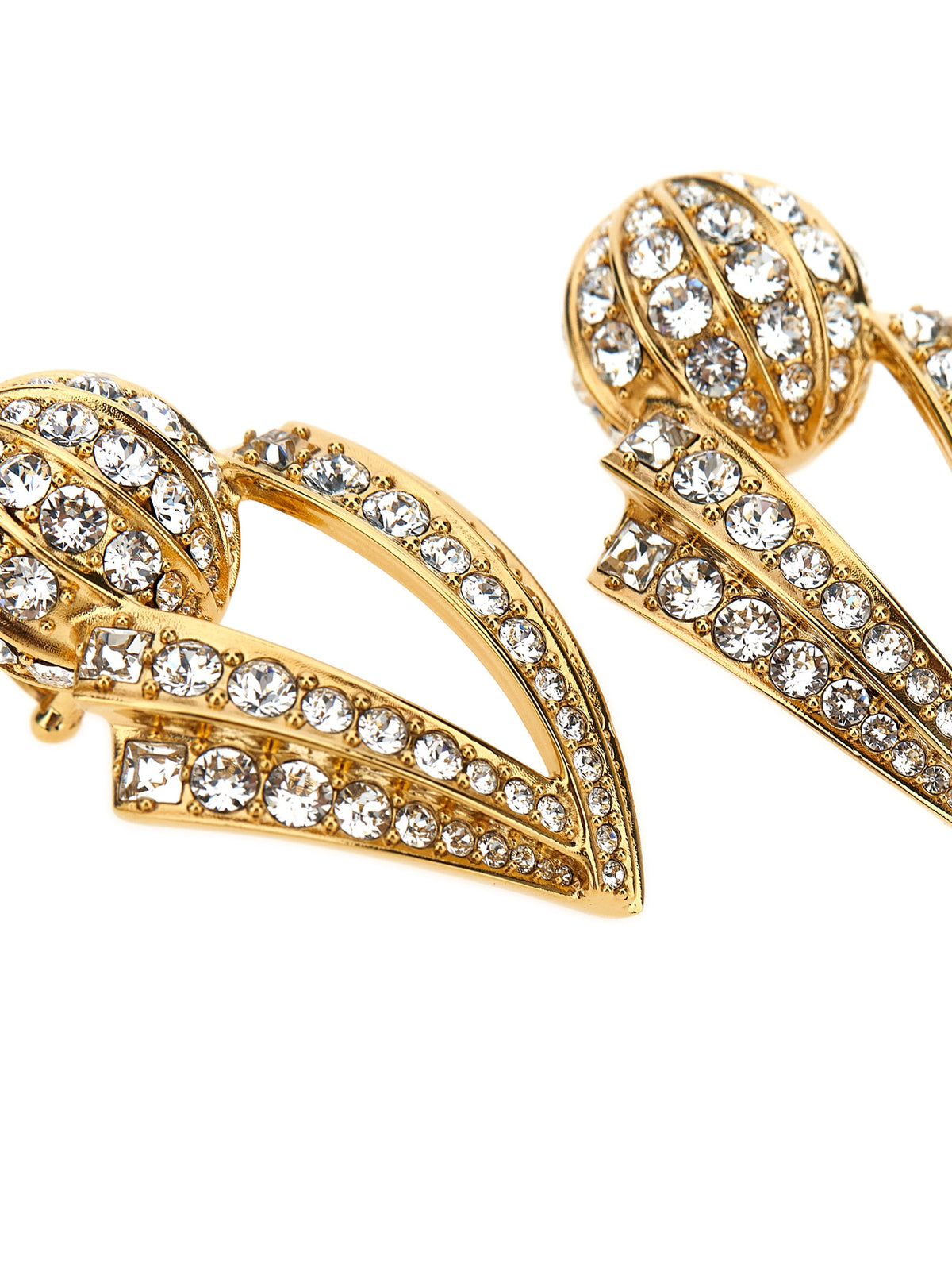 Valentino Garavani Poétique des Gouttes Gold Crystal Clip-On Earrings