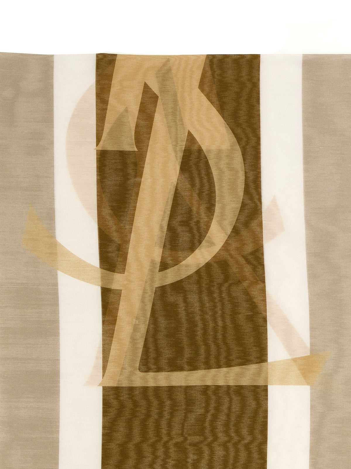 Saint Laurent Cassandre Multicolor Striped Cotton & Silk Stole