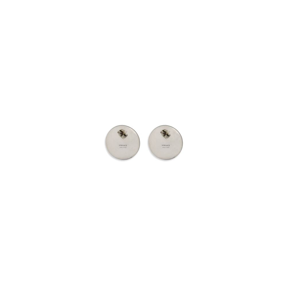 Versace Two-Tone Medusa Coin Stud Earrings
