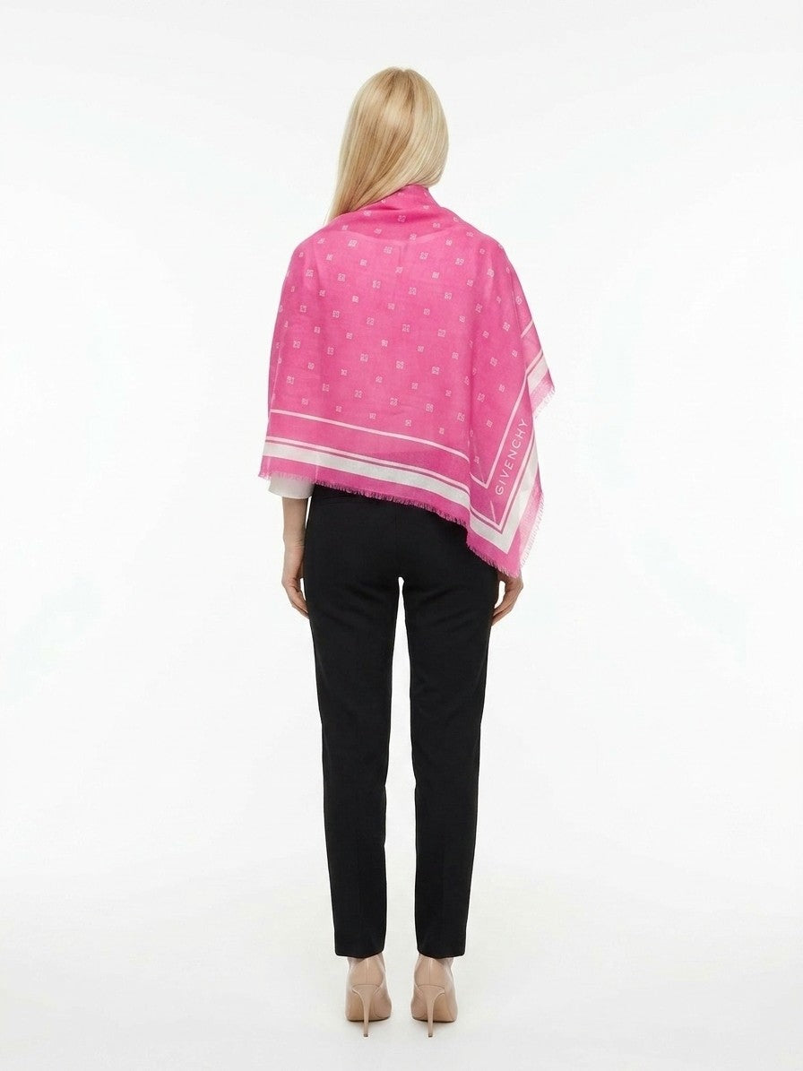 Givenchy Pink Wool & Silk Scarf