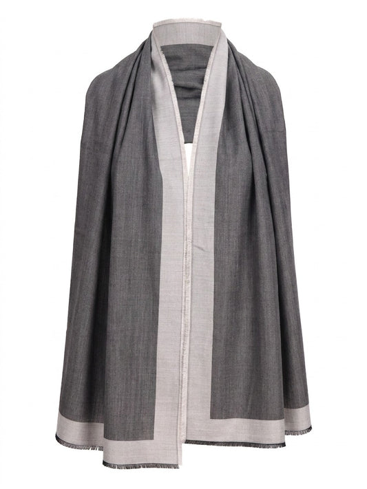 Givenchy Gray Logo Silk Scarf