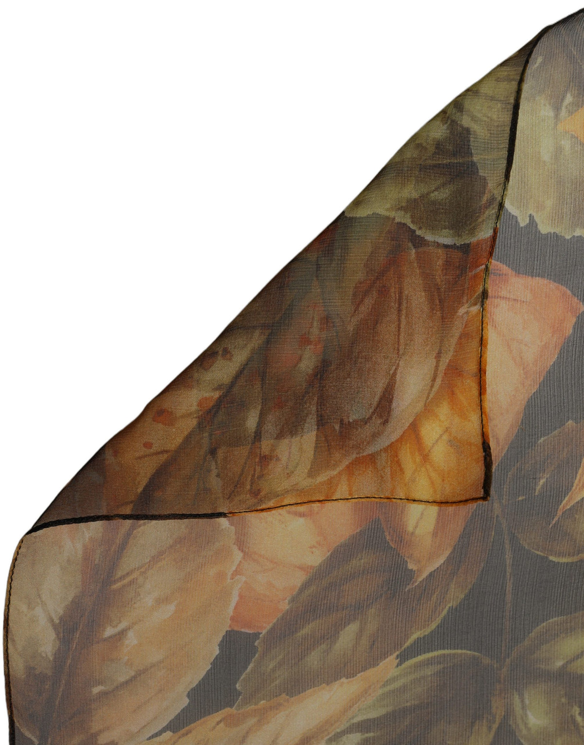 Dolce & Gabbana Multicolor Leaf Print Silk Stole