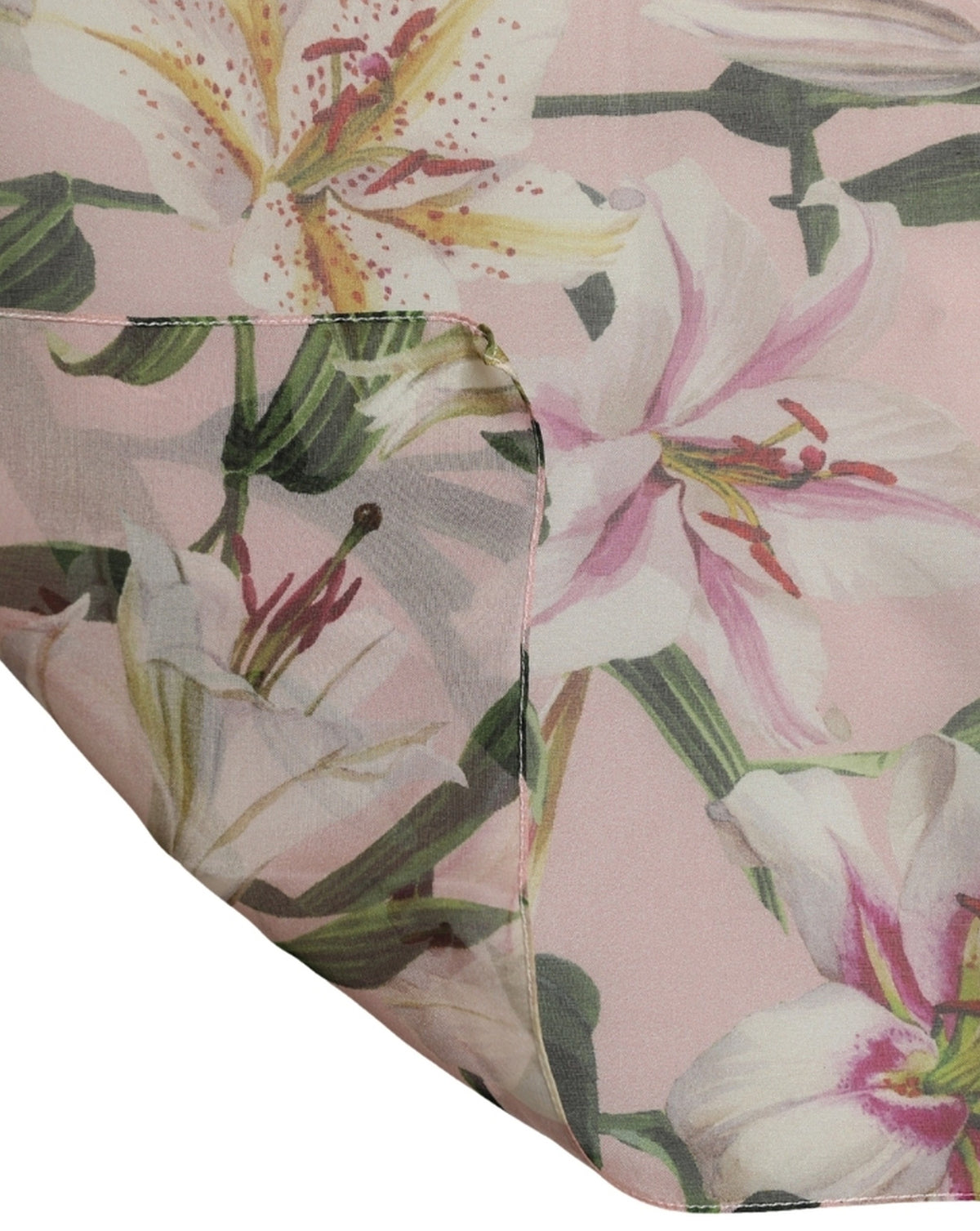 Dolce & Gabbana Pink Floral Silk Chiffon Stole