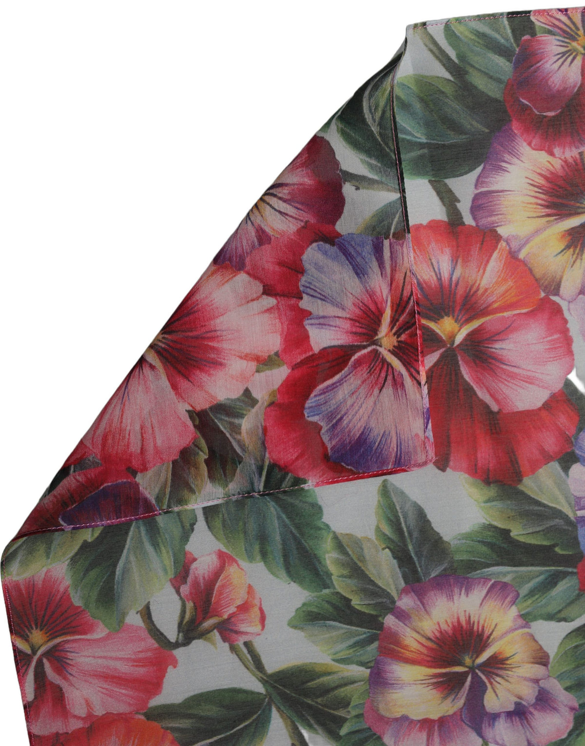 Dolce & Gabbana Multicolor Floral Cotton-Silk Lace Stole