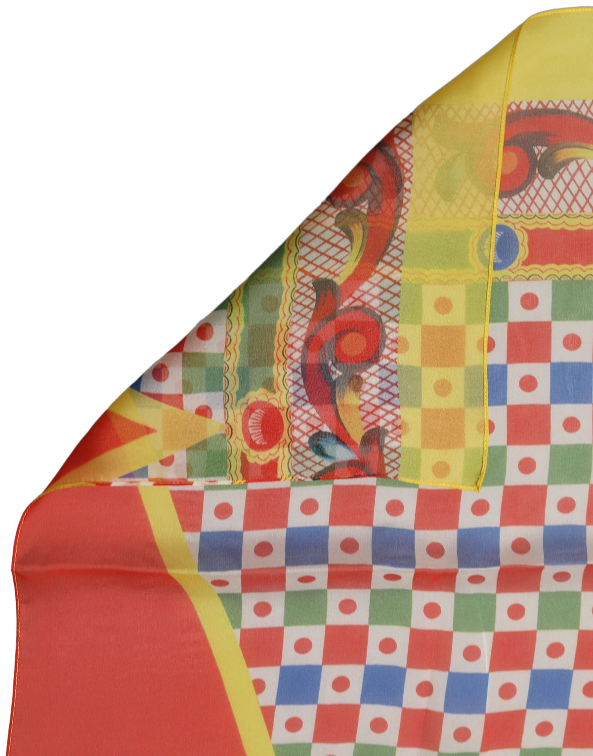 Dolce & Gabbana Red Carretto Silk Stole