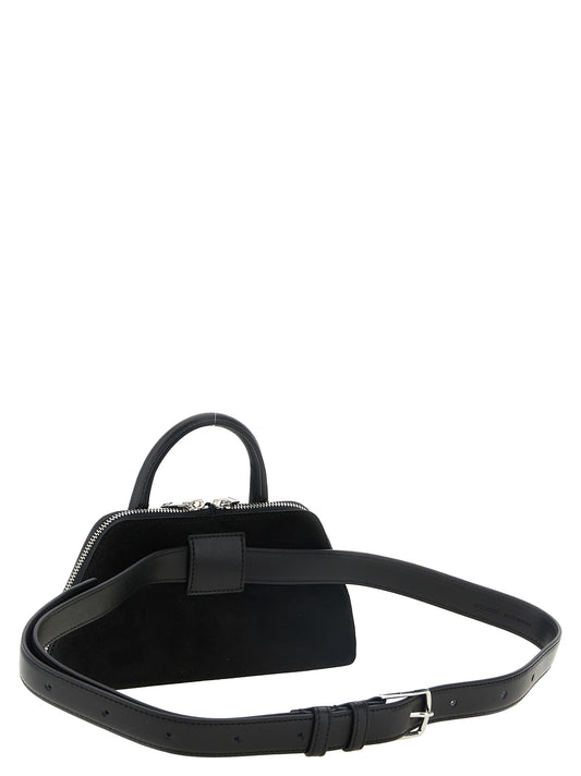 Coperni Duffle Crystal Black Leather Belt Bag