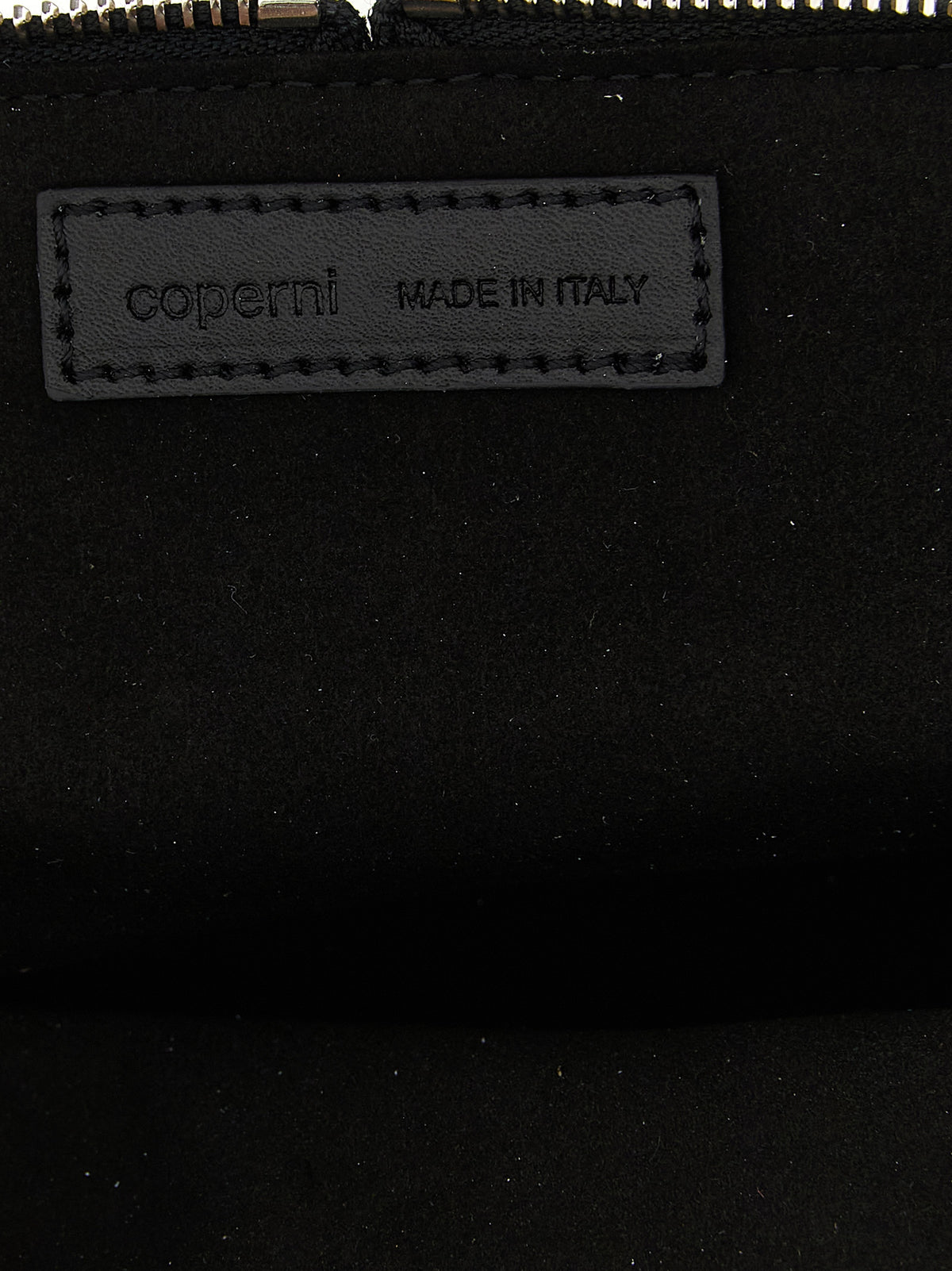 Coperni Duffle Crystal Black Leather Belt Bag