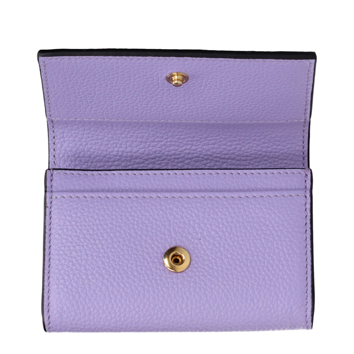 Versace La Medusa Lilac Leather Compact Wallet