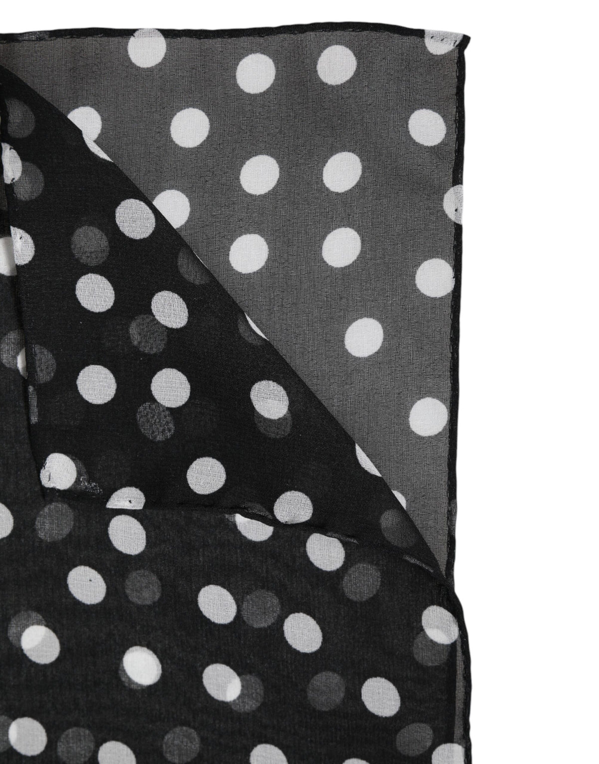 Dolce & Gabbana Black Polka Dots Polyester Wrap Shawl Scarf
