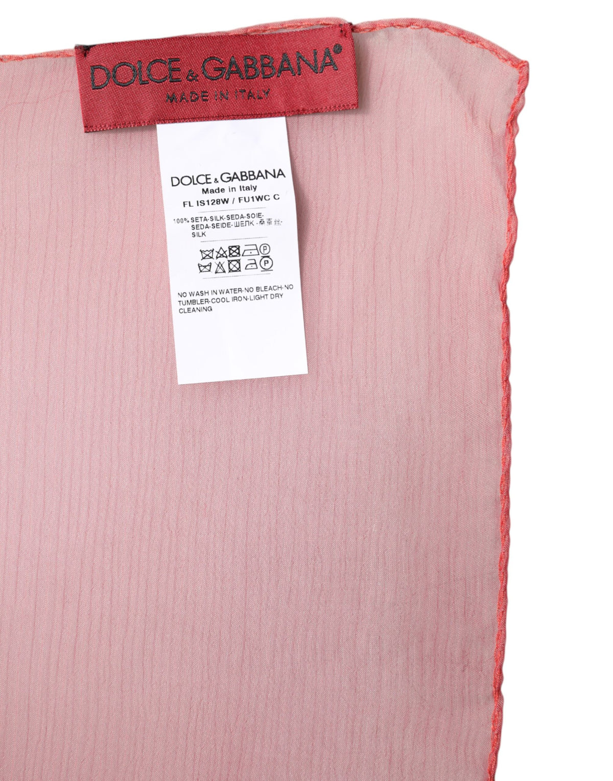Dolce & Gabbana Pink Silk Wrap Shawl