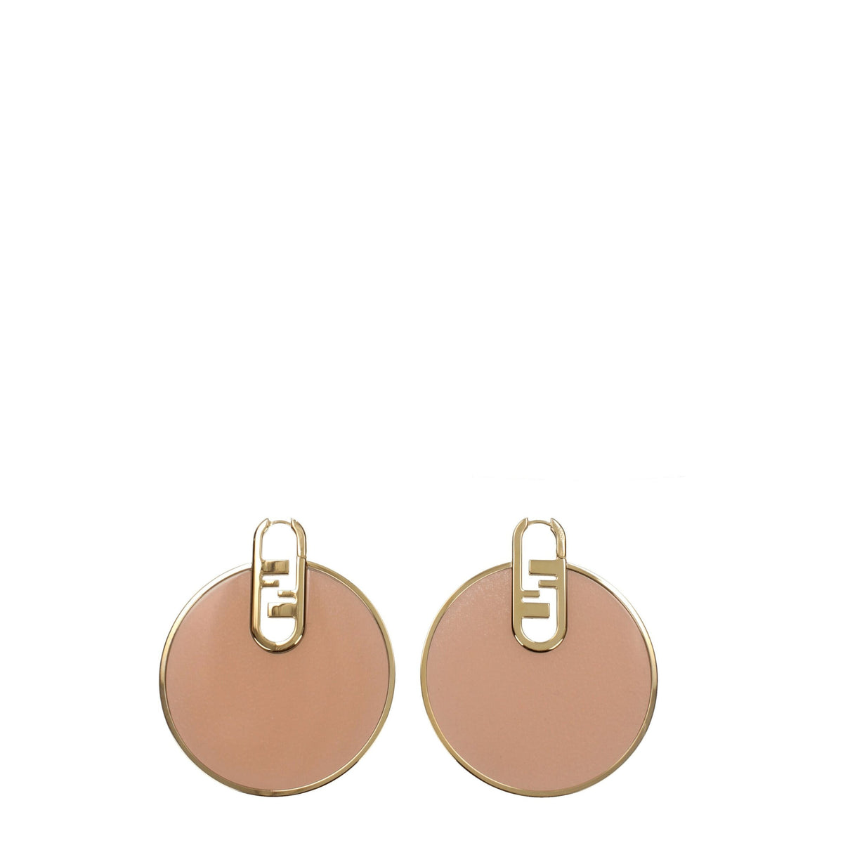 Fendi Pink Plexiglass Circle Drop Earrings