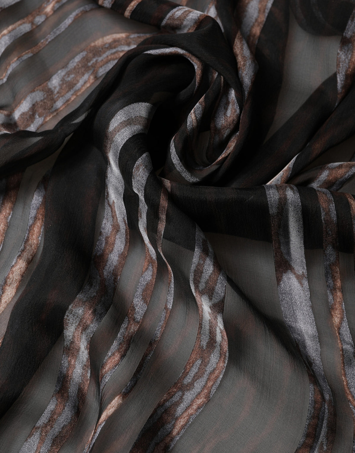 Dolce & Gabbana Black Striped Silk Stole