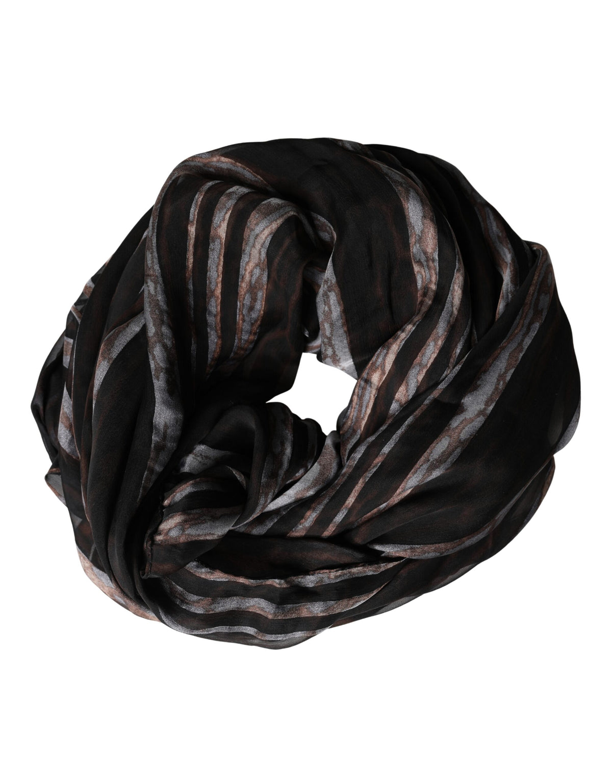 Dolce & Gabbana Black Striped Silk Stole