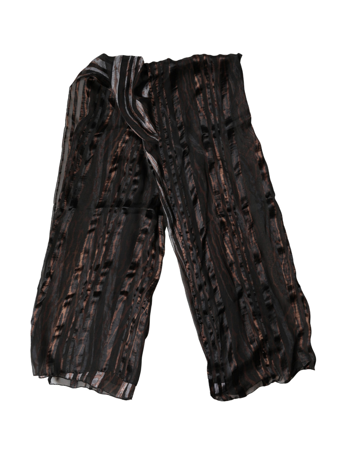 Dolce & Gabbana Black Striped Silk Stole