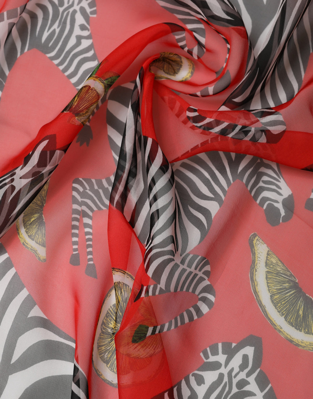 Dolce & Gabbana Red Zebra Silk Stole