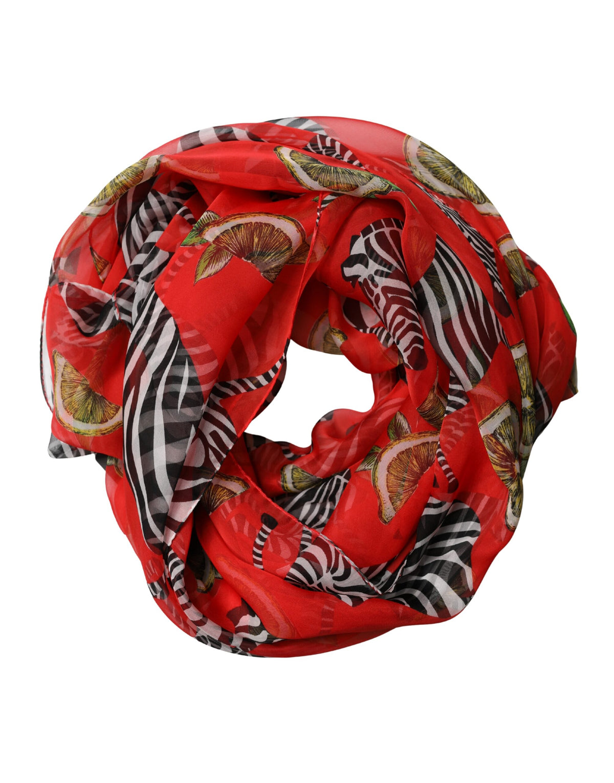 Dolce & Gabbana Red Zebra Silk Stole
