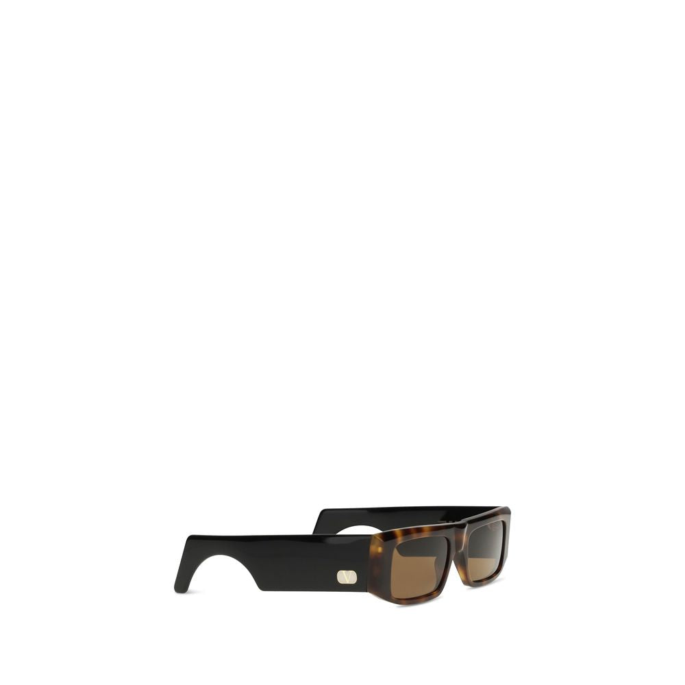 Valentino Garavani Brown Acetate Shield Sunglasses