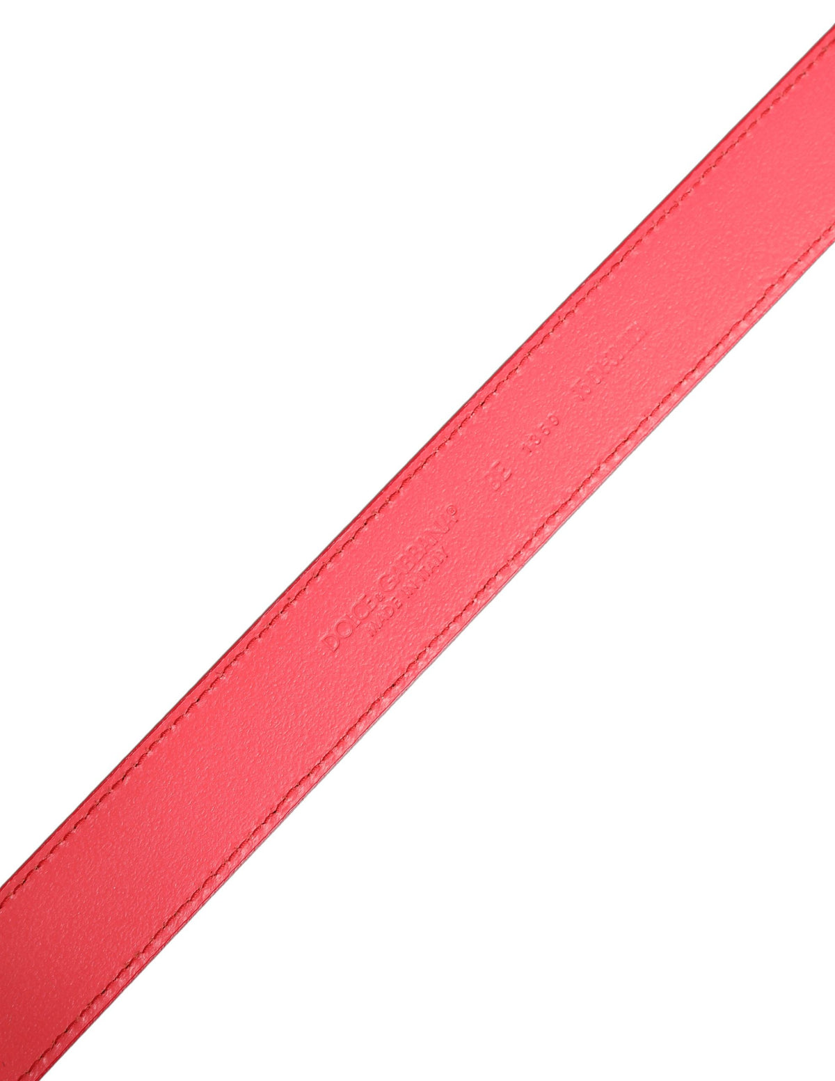 Dolce & Gabbana Pink Lambskin Leather Silver-Tone Buckle Belt