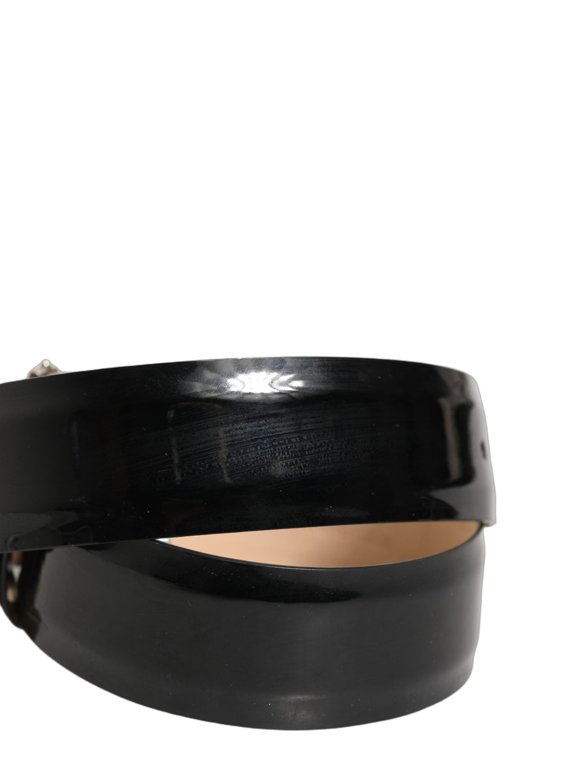 Dolce & Gabbana Black Calf Leather Crystal-Embellished Belt