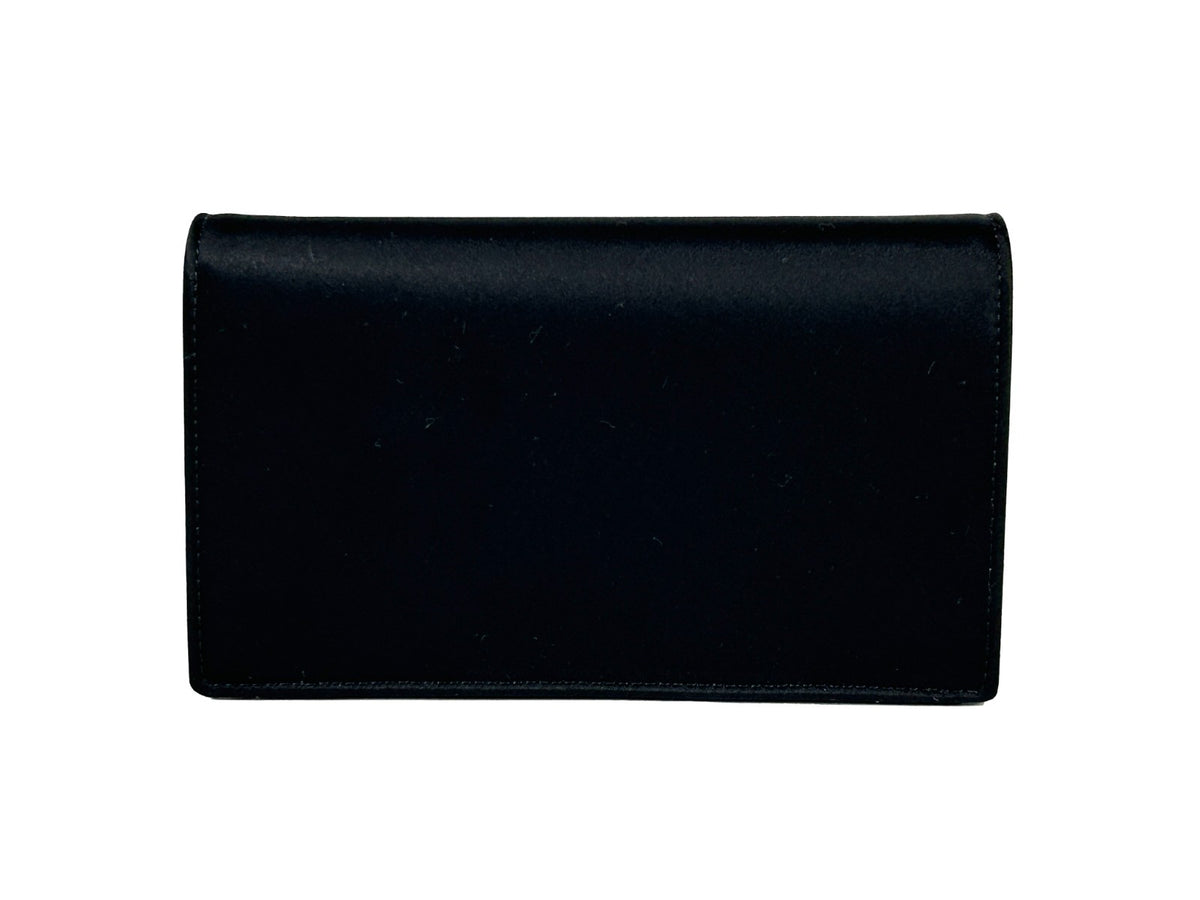 Versace Mini Chain Black Crossbody Wallet Bag