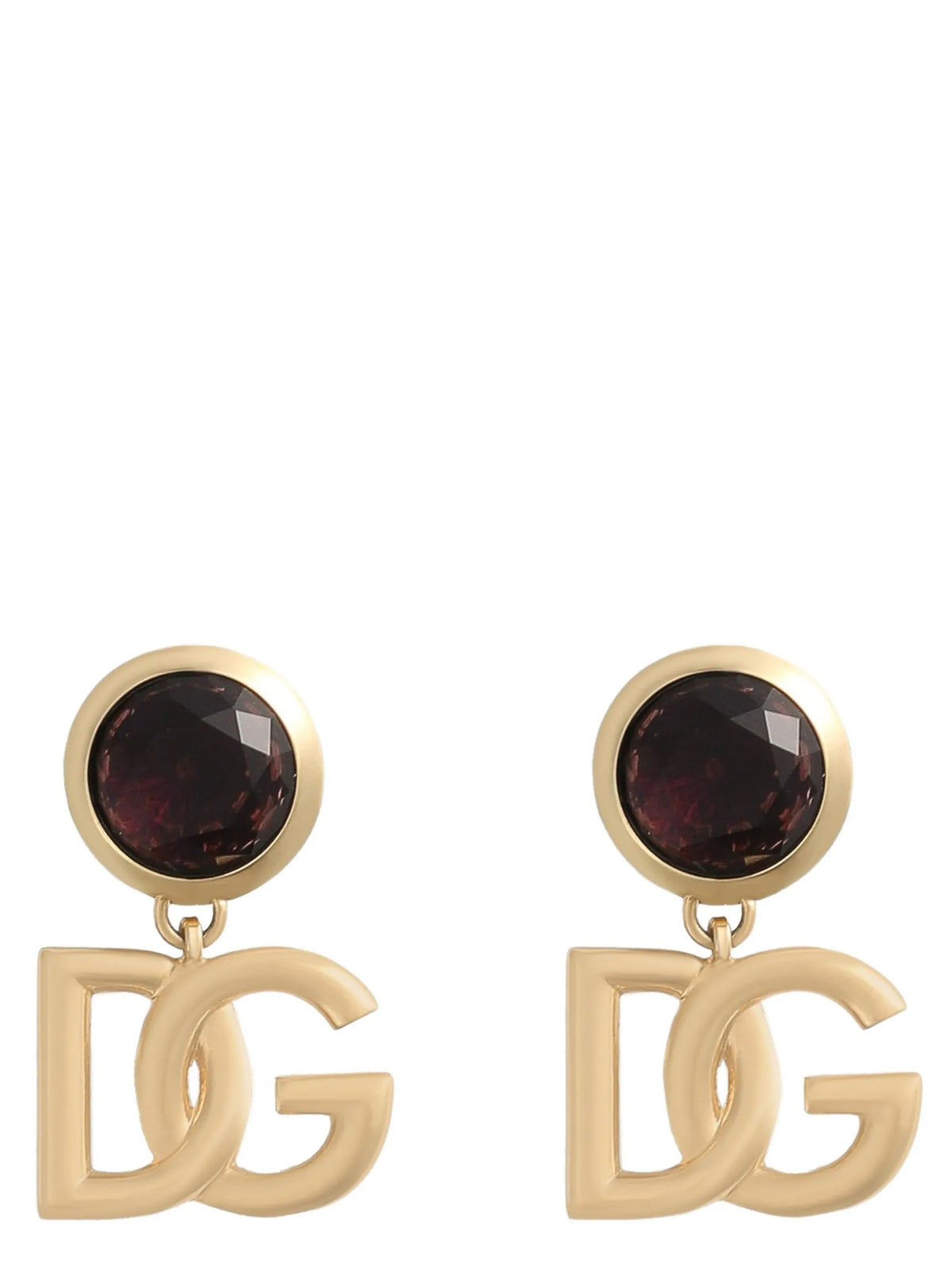 Dolce & Gabbana Gold-Tone Majolica Logo Clip-On Earrings