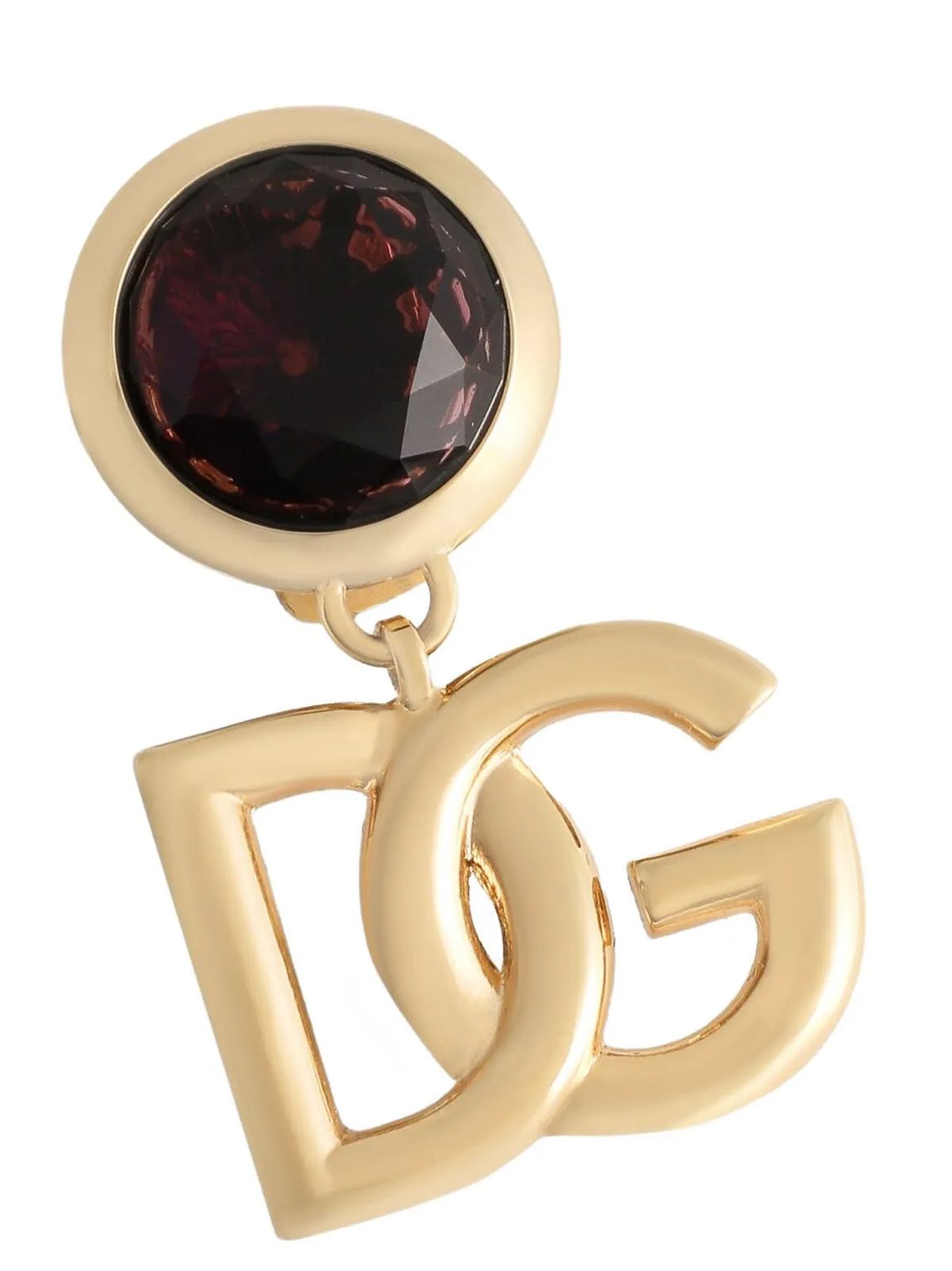 Dolce & Gabbana Gold-Tone Majolica Logo Clip-On Earrings