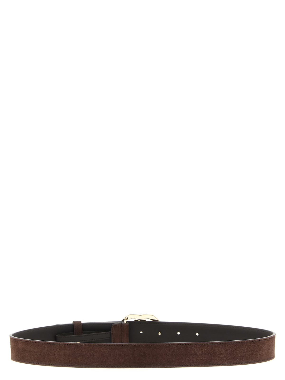 Gucci GG Marmont Dark Brown Suede Bamboo Double G Belt