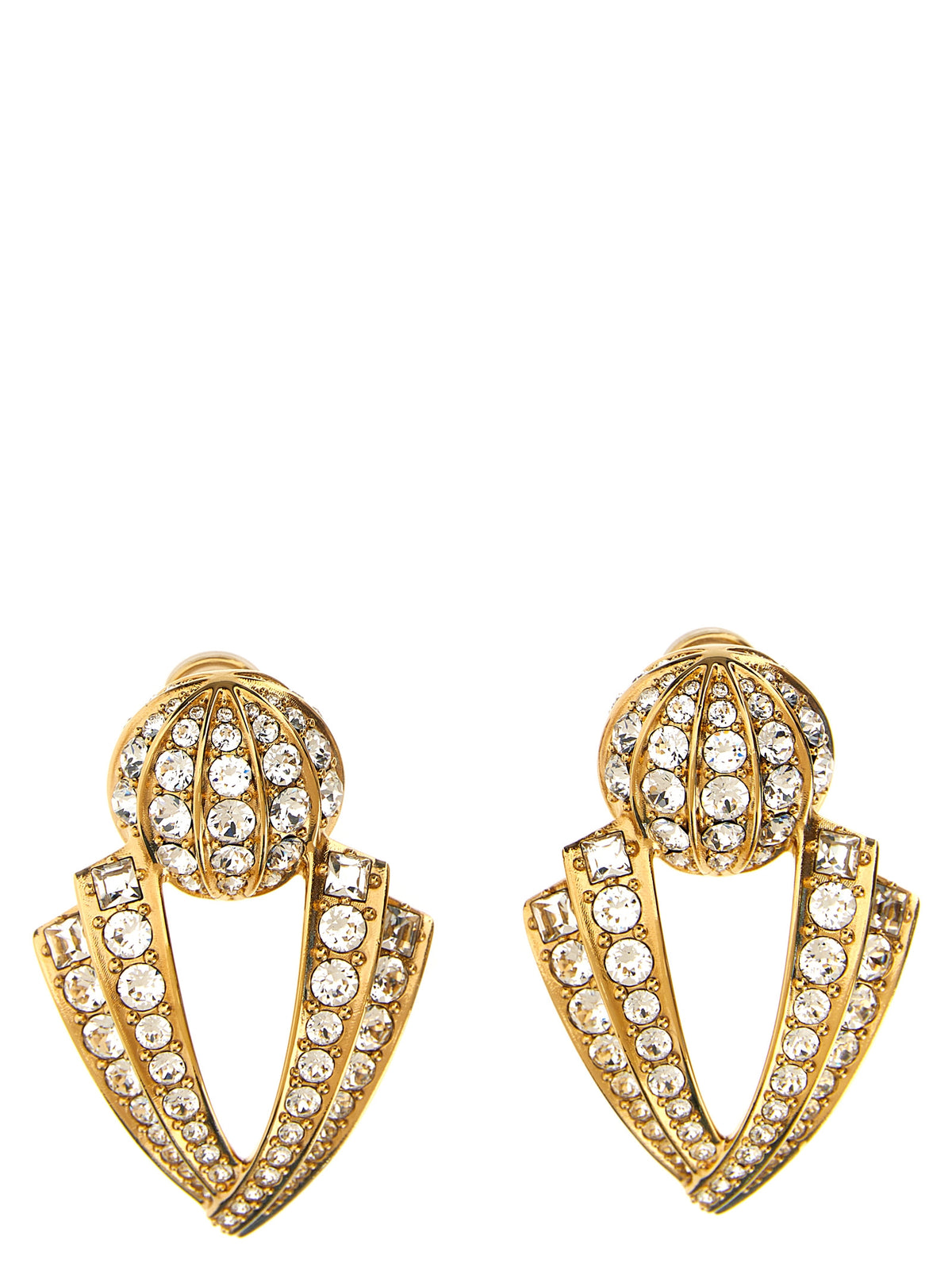 Valentino Garavani Poétique des Gouttes Gold Crystal Clip-On Earrings