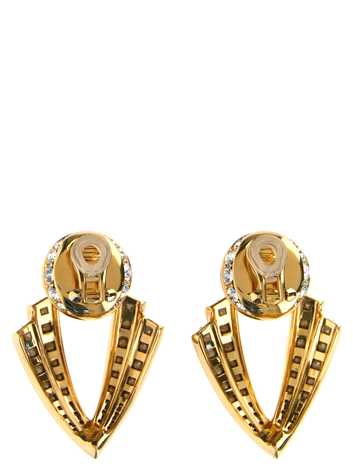Valentino Garavani Poétique des Gouttes Gold Crystal Clip-On Earrings