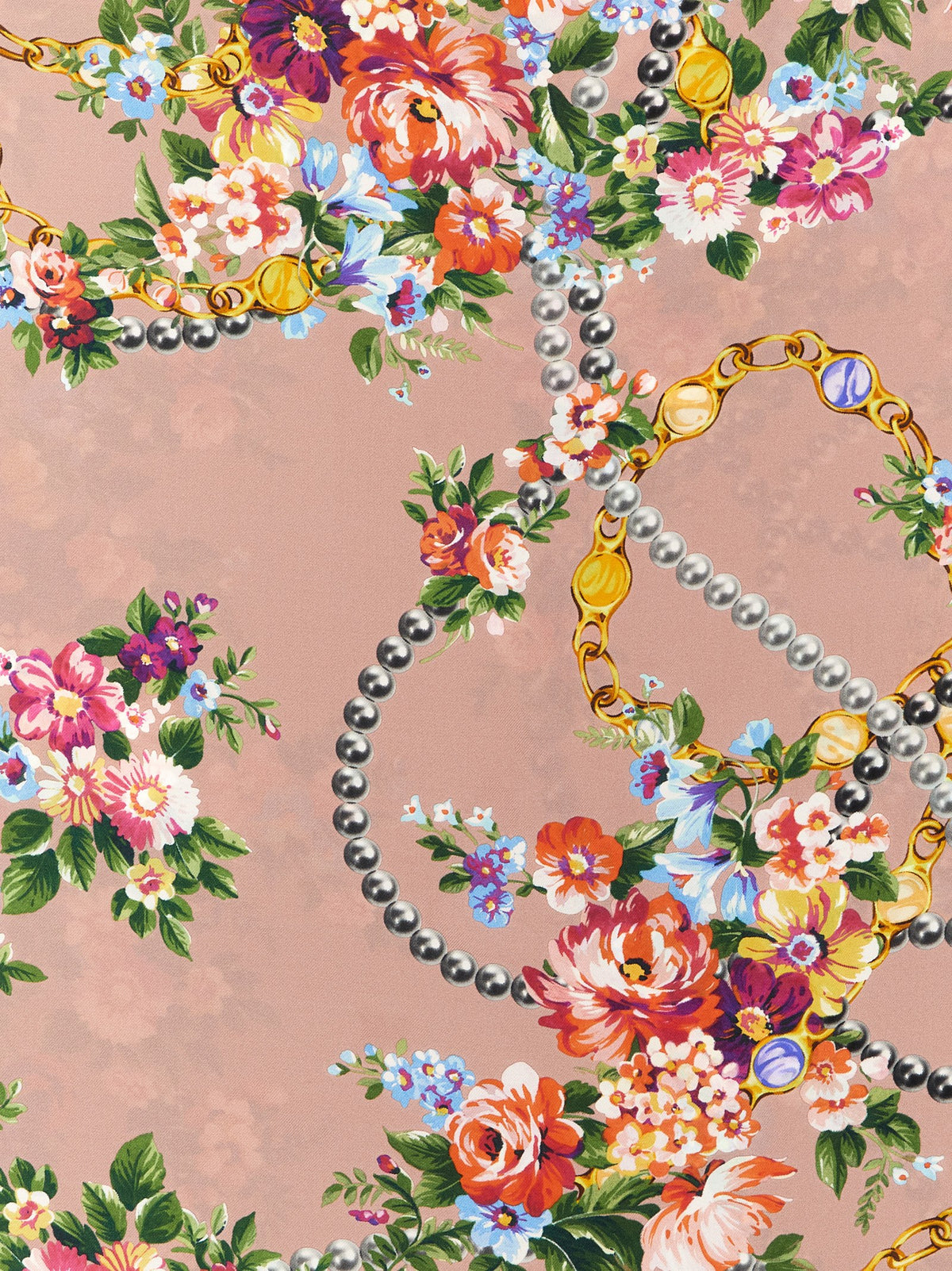 Dolce & Gabbana Mazzolini di Fiori Light Blue Silk Twill Scarf