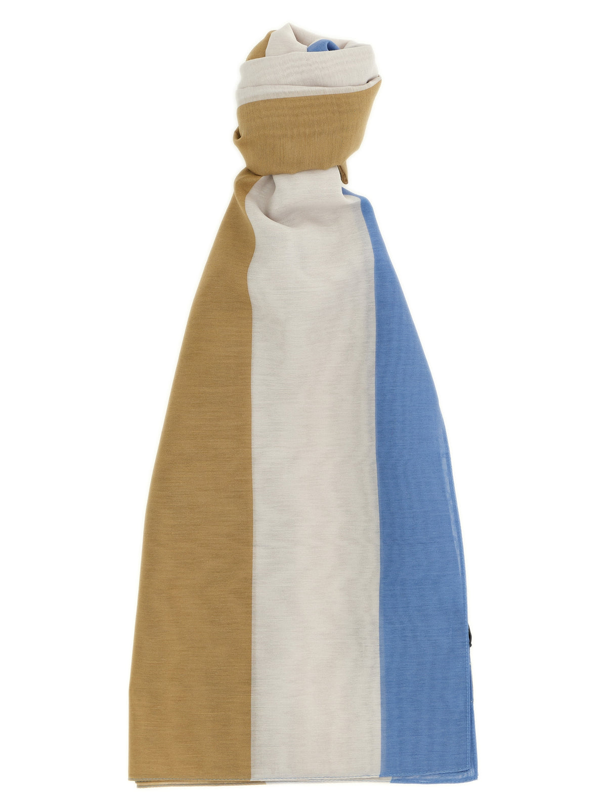 Saint Laurent Cassandre Multicolor Striped Cotton & Silk Stole
