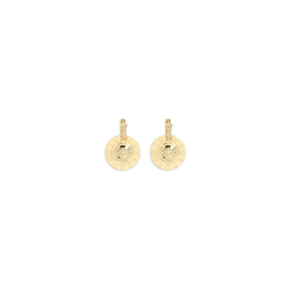 Versace Irradia Gold-Tone Medusa Coin Drop Earrings