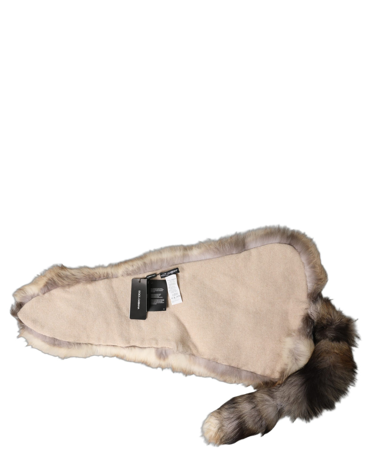Dolce & Gabbana Brown Fox Fur Collar