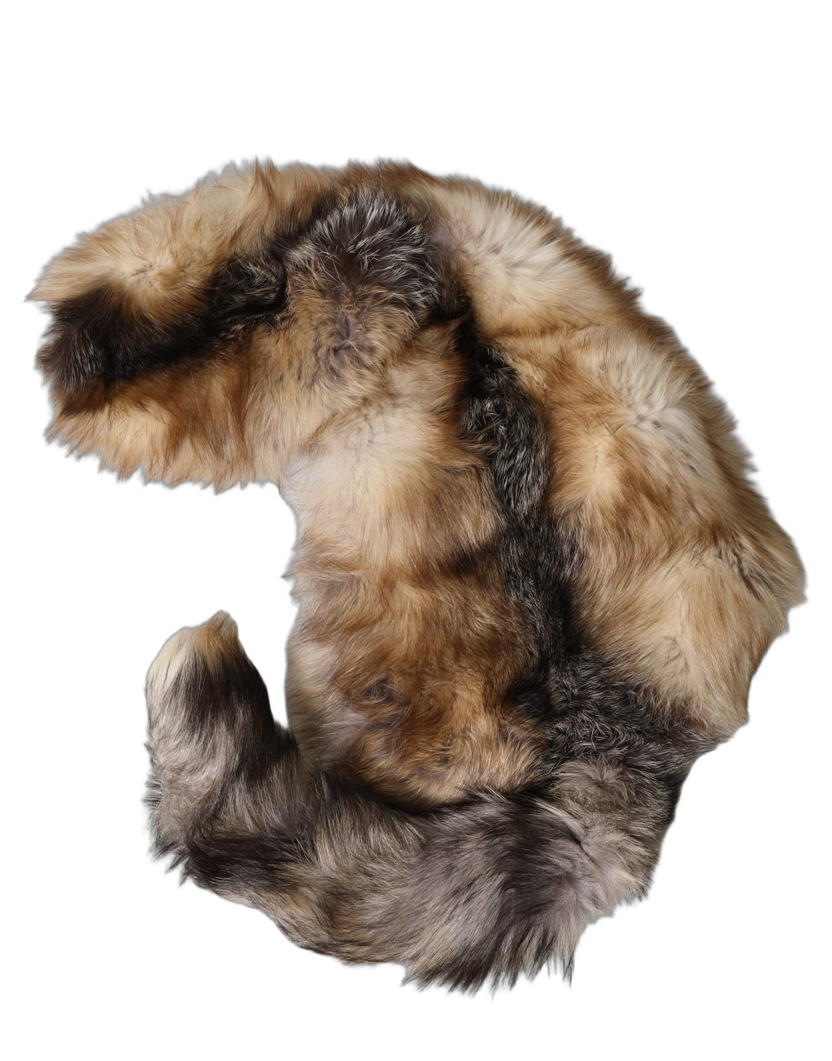 Dolce & Gabbana Brown Fox Fur Collar
