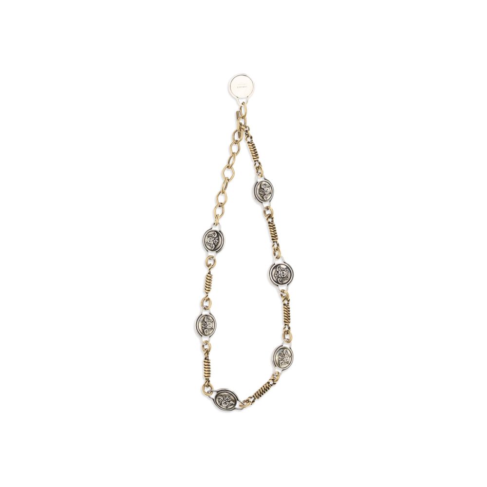 Versace Novantatré Mixed-Metal Medusa Chain Necklace