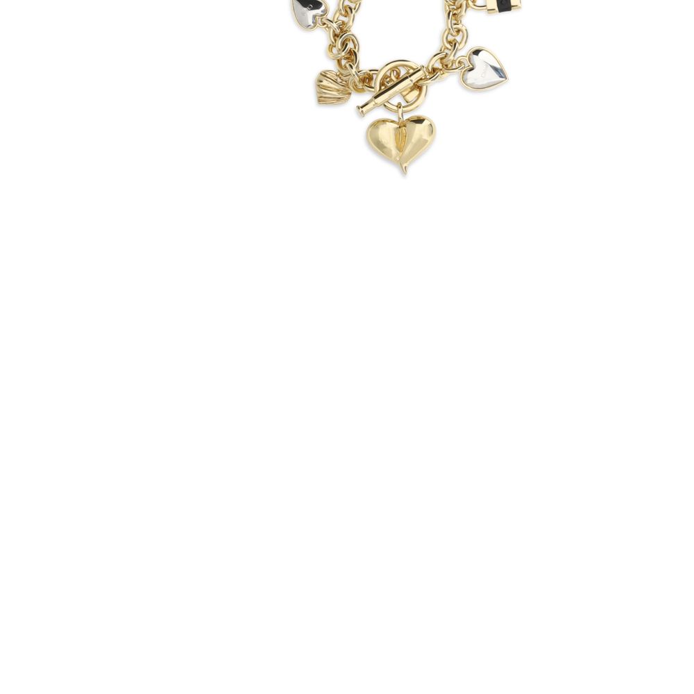 Chloé Paddington Gold & Silver-Tone Heart Charm Bracelet