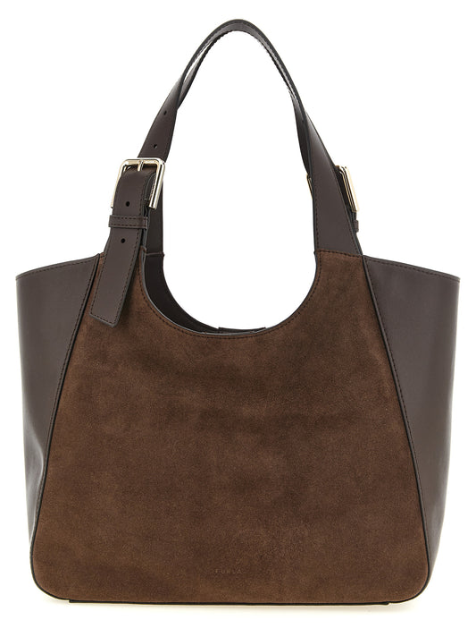 Furla Brown Calfskin Tote Bag