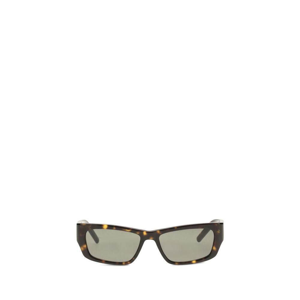 Saint Laurent Brown Tortoiseshell Rectangular Sunglasses