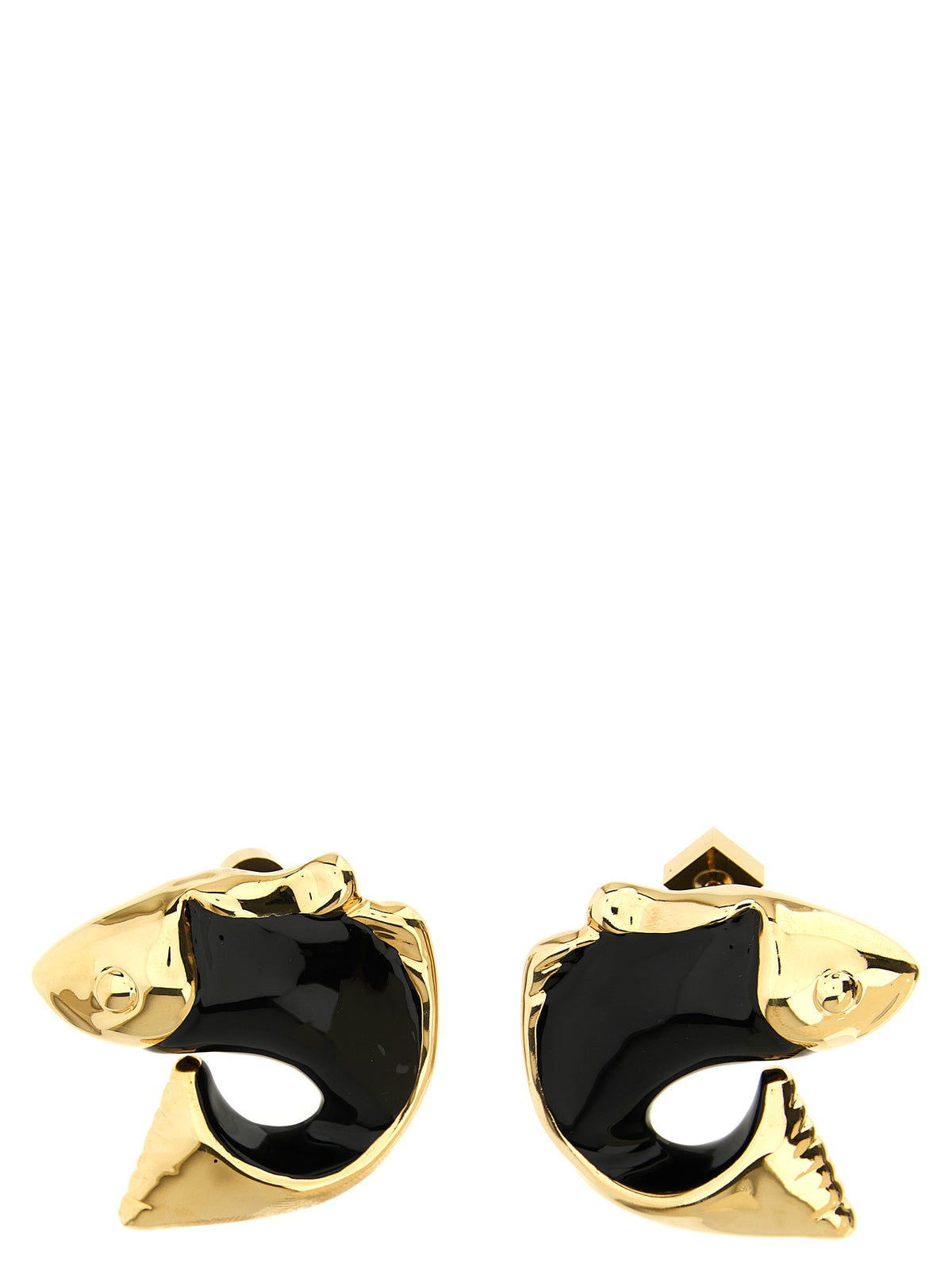 Jacquemus Black & Gold Les Boucles Poisson Earrings