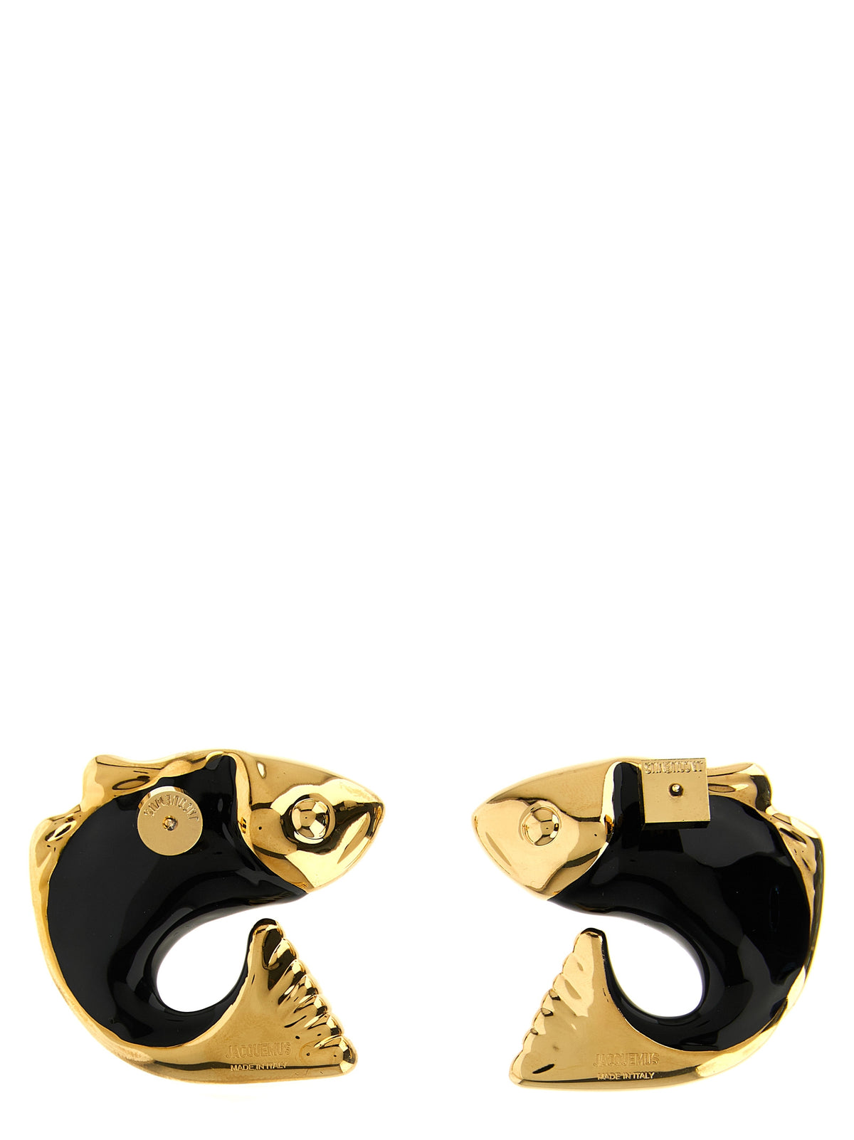 Jacquemus Black & Gold Les Boucles Poisson Earrings