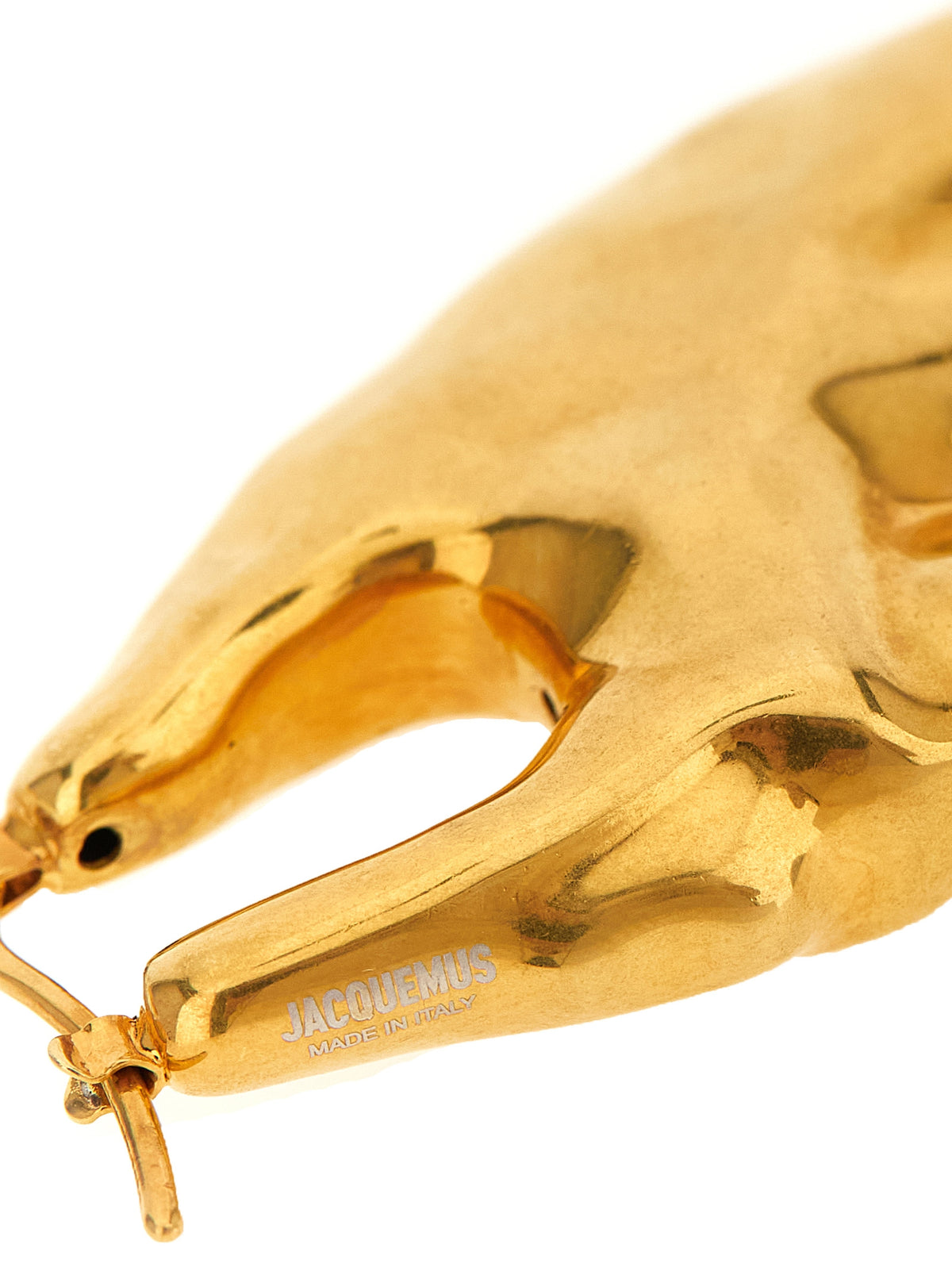 Jacquemus Les Boucles Homard Gold Lobster Claw Earrings