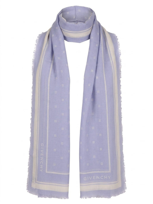 Givenchy Lavender Bicolor Wool & Silk Scarf