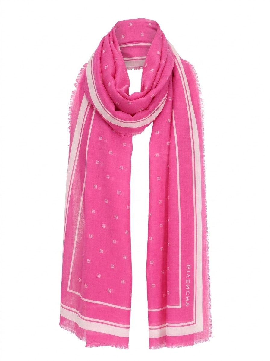 Givenchy Pink Wool & Silk Scarf