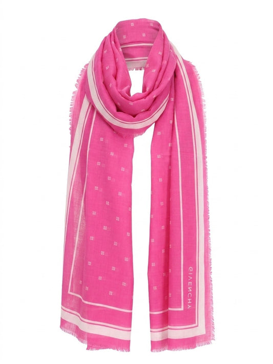 Givenchy Pink Wool & Silk Scarf