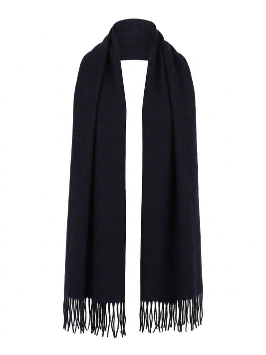 Givenchy Black Contrast-Stripe Wool Scarf