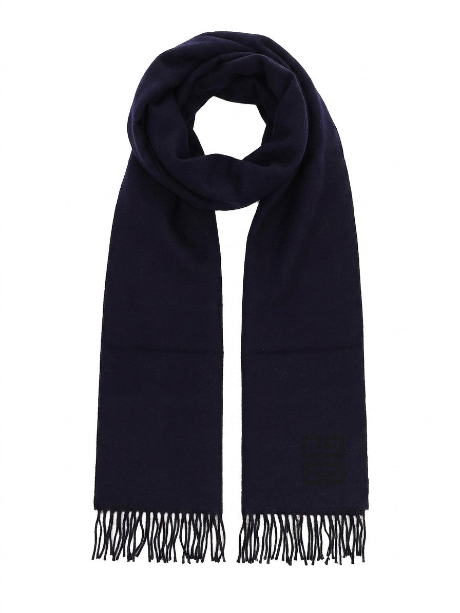 Givenchy Navy Wool Scarf