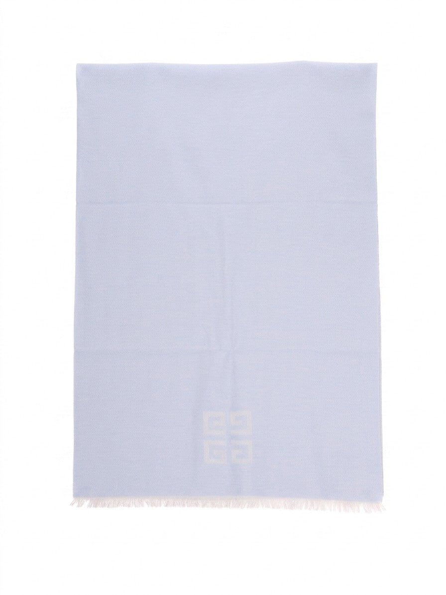 Givenchy Pale Blue Wool Scarf